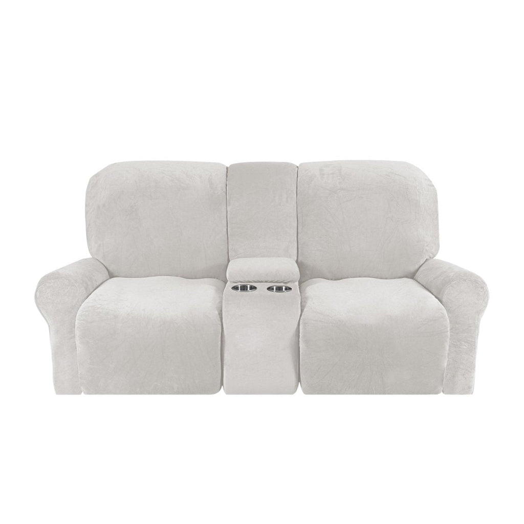 CozyNest Two-Seater Recliner Cover — Thick And Durable, Built-In Cup Holders