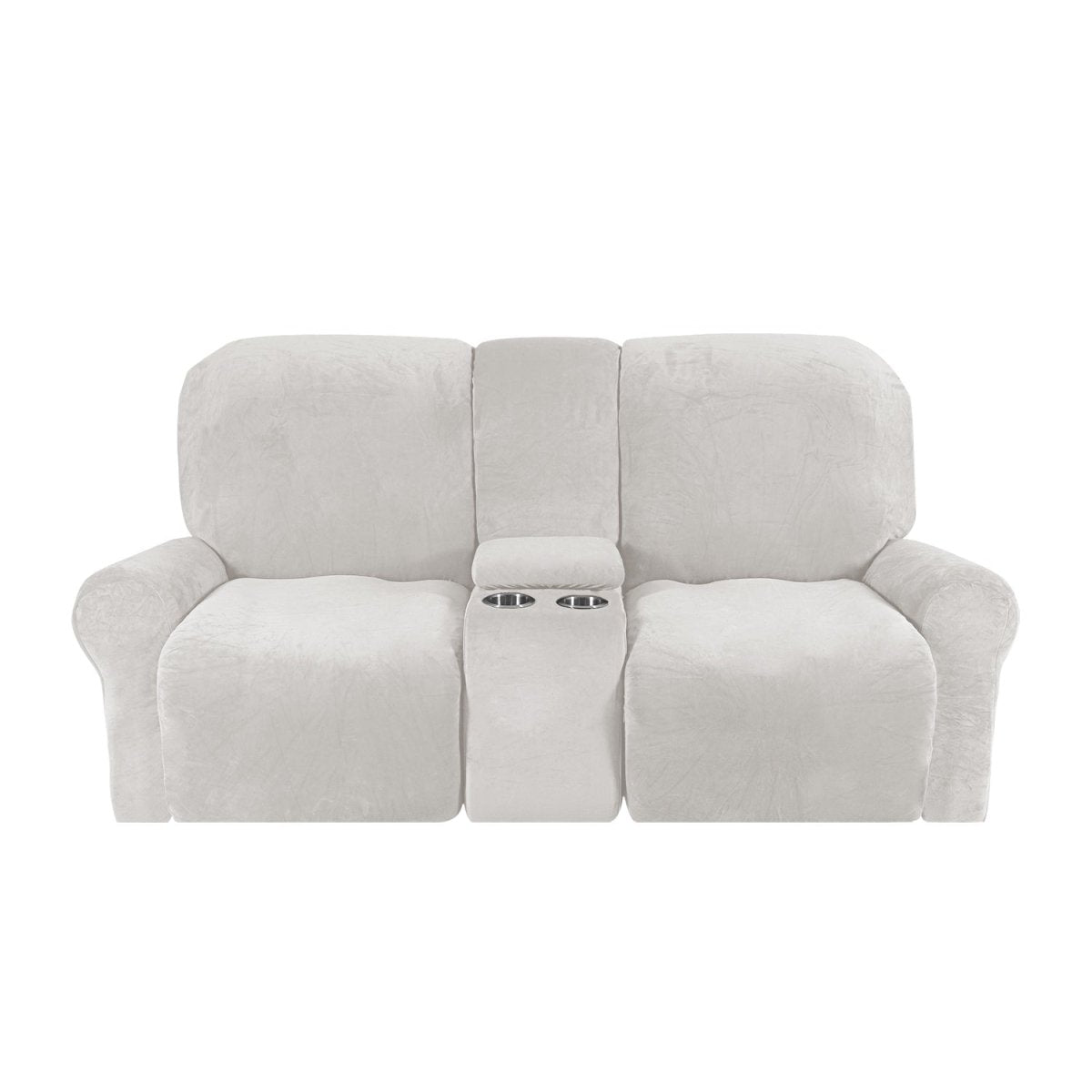 CozyNest Two-Seater Recliner Cover — Thick And Durable, Built-In Cup Holders