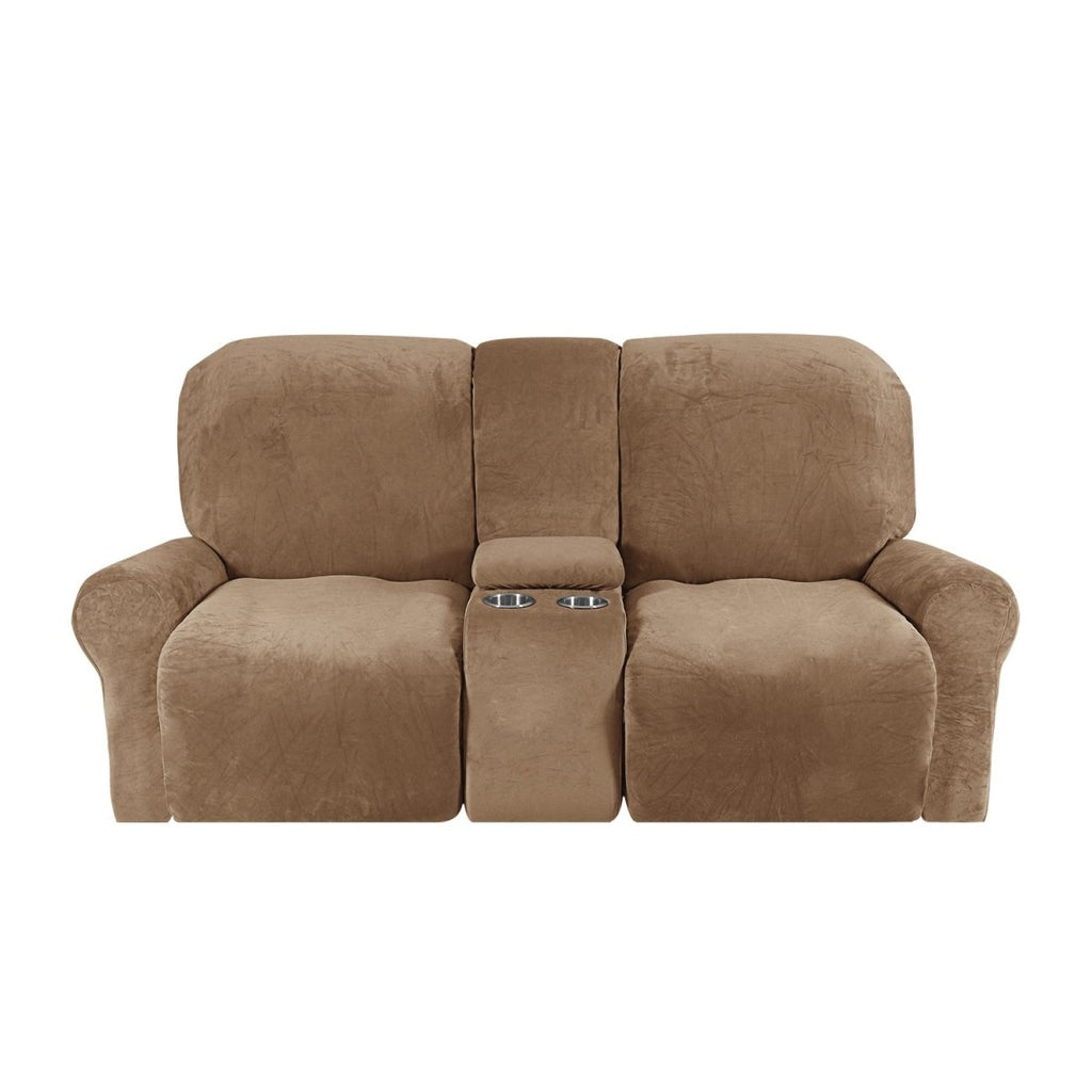 CozyNest Two-Seater Recliner Cover — Thick And Durable, Built-In Cup Holders