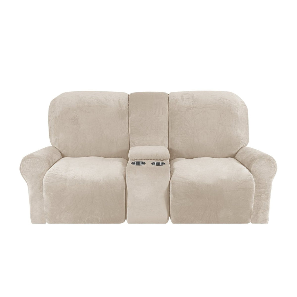 CozyNest Two-Seater Recliner Cover — Thick And Durable, Built-In Cup Holders