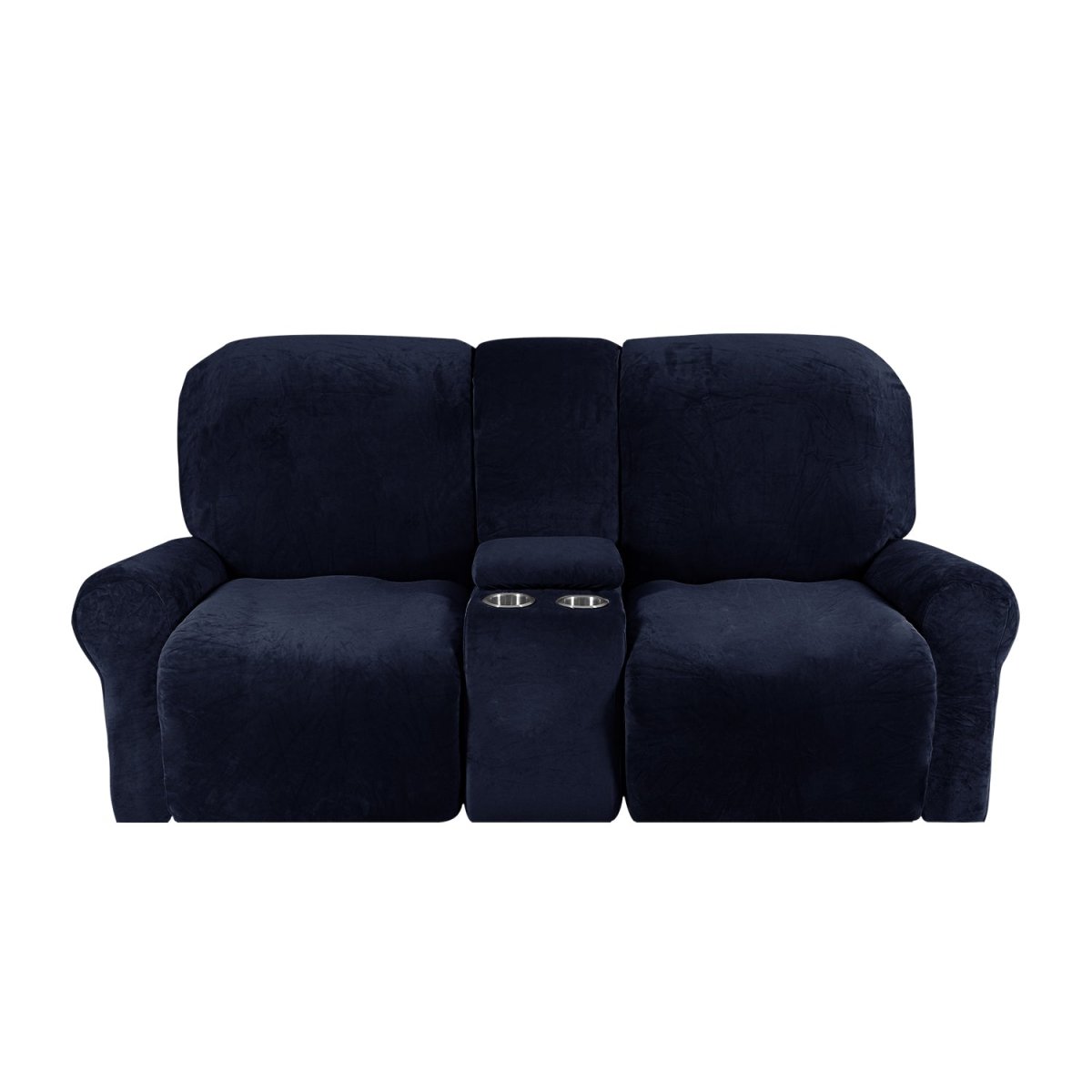 CozyNest Two-Seater Recliner Cover — Thick And Durable, Built-In Cup Holders