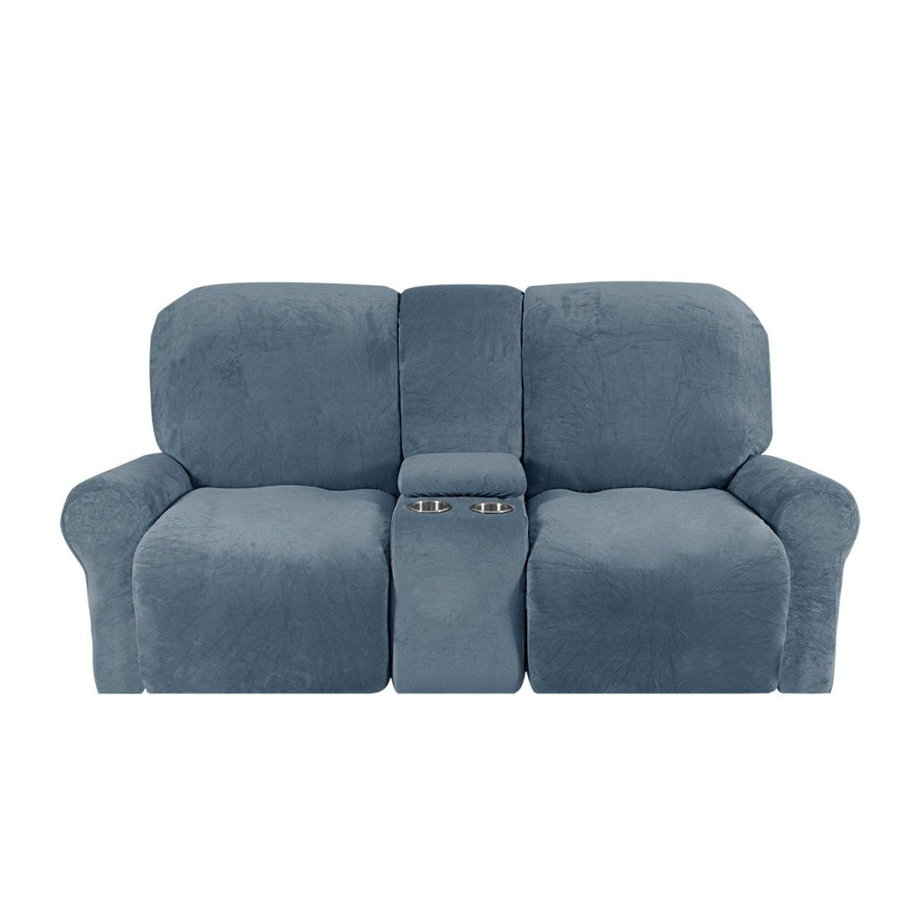 CozyNest Two-Seater Recliner Cover — Thick And Durable, Built-In Cup Holders