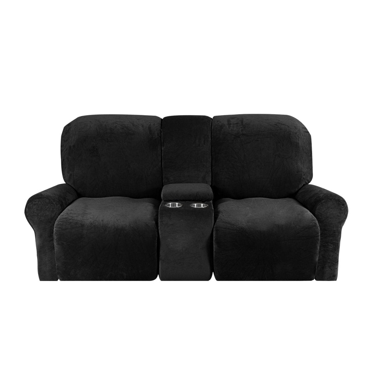 CozyNest Two-Seater Recliner Cover — Thick And Durable, Built-In Cup Holders
