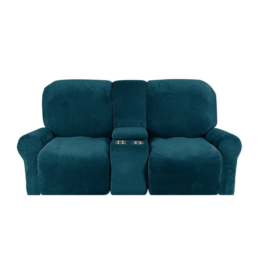 CozyNest Two-Seater Recliner Cover — Thick And Durable, Built-In Cup Holders