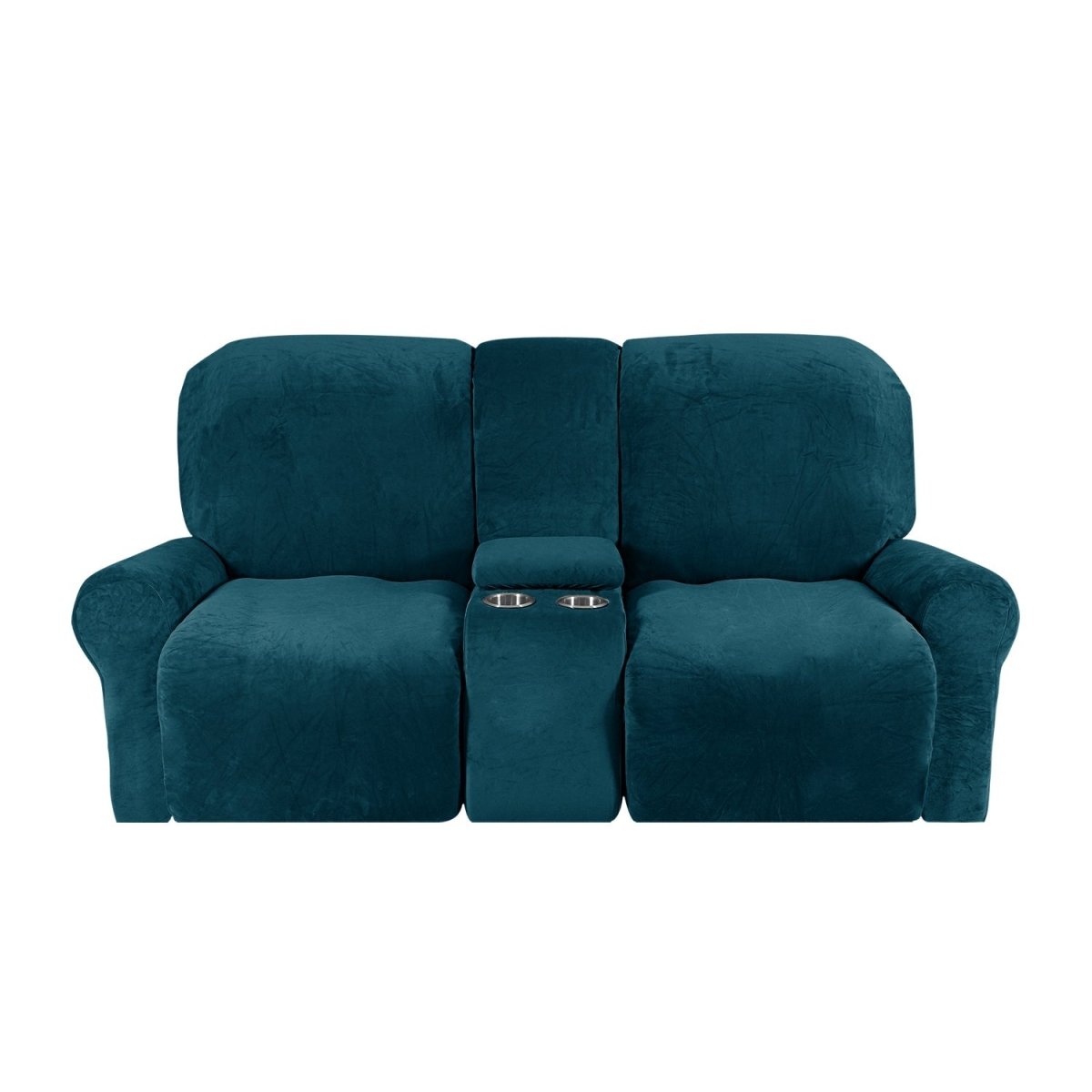 CozyNest Two-Seater Recliner Cover — Thick And Durable, Built-In Cup Holders