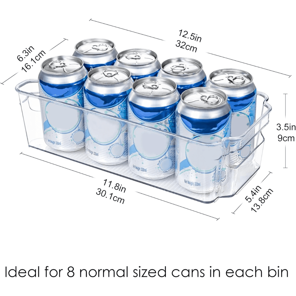 Contenedores transparentes para frigorífico de 4 piezas — Organizadores transparentes para la despensa de la cocina