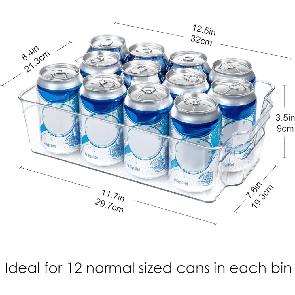 Contenedores transparentes para frigorífico de 4 piezas — Organizadores transparentes para la despensa de la cocina