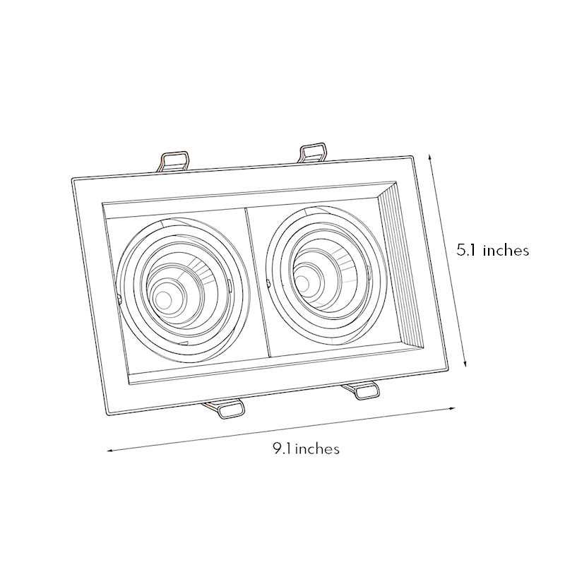 Architect Twin Recessed Spotlight | Ventumra