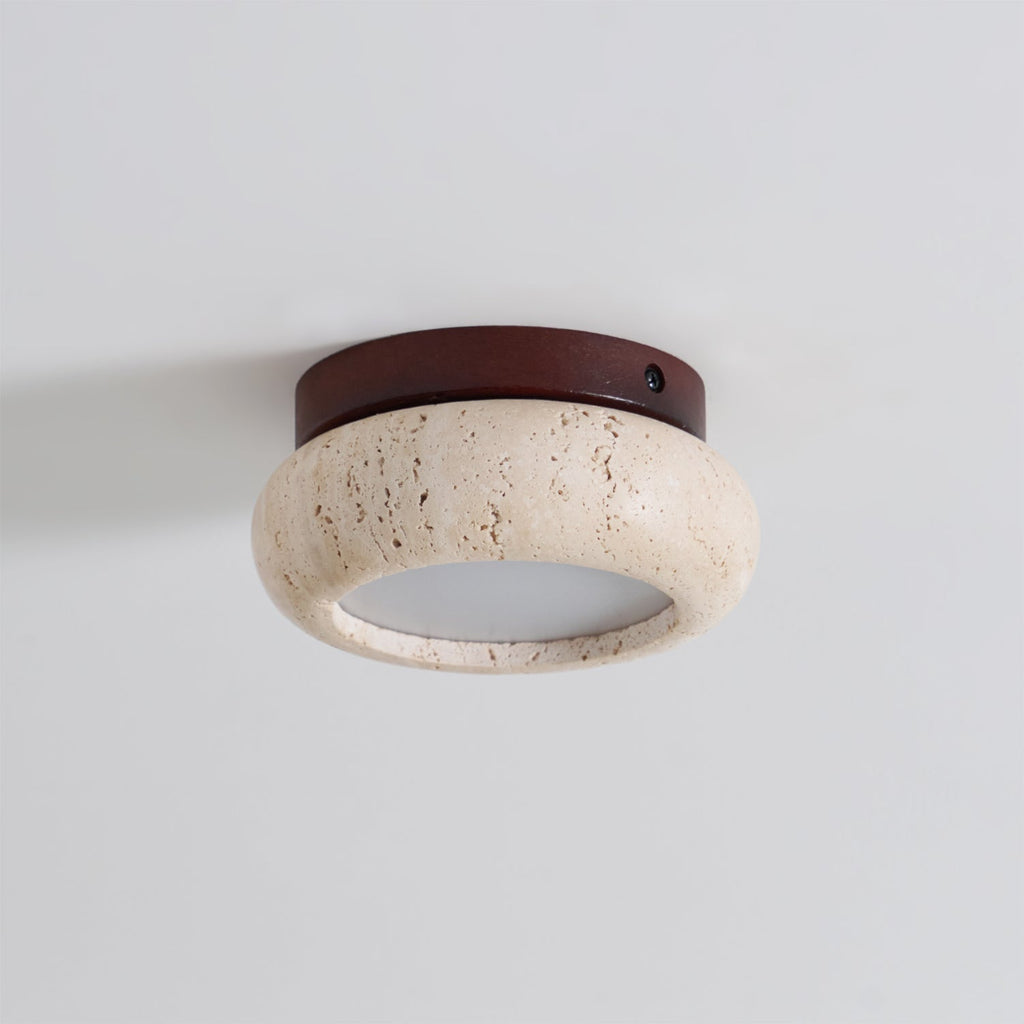 Astra Ceiling Light Mini Donut Travertine | ventumra