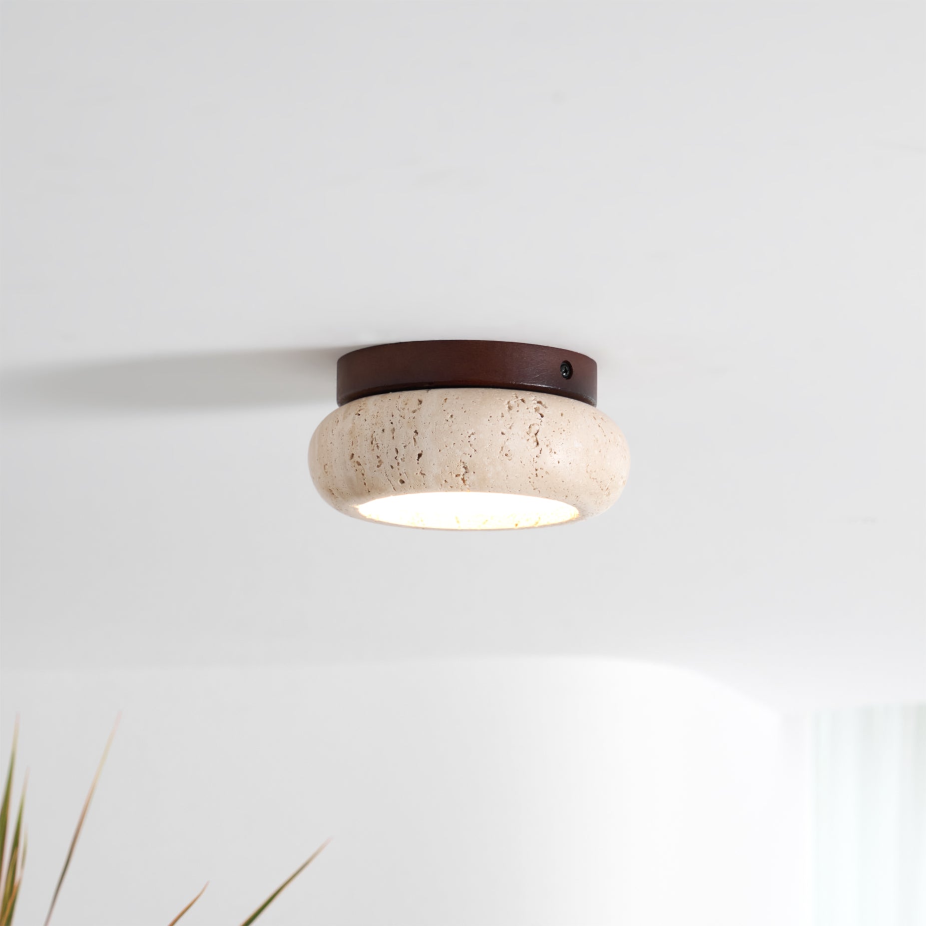 Astra Ceiling Light Mini Donut Travertine | ventumra