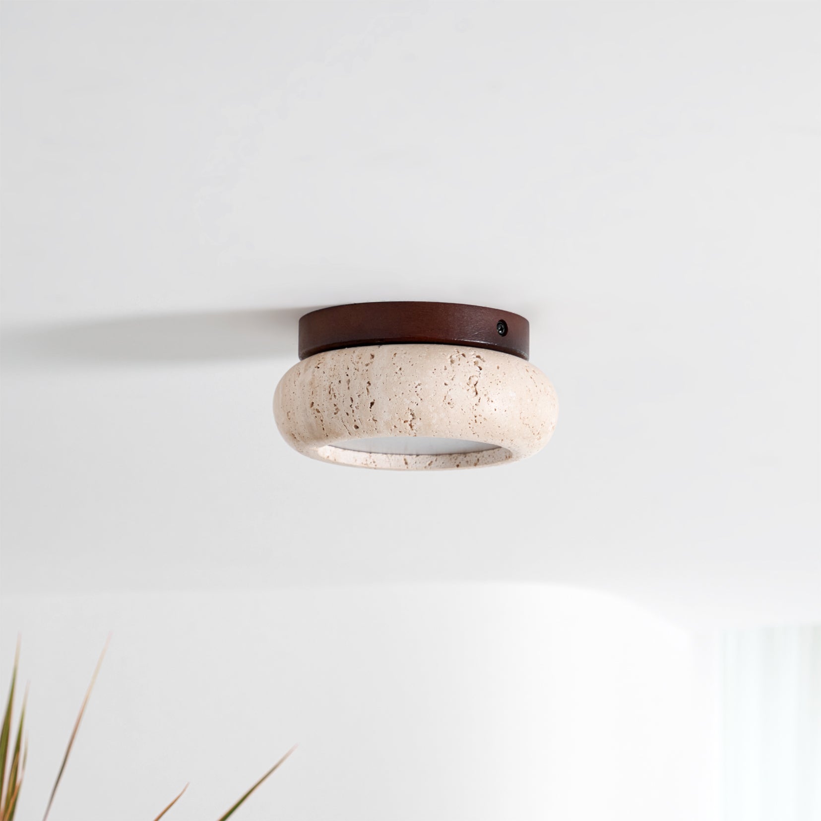 Astra Ceiling Light Mini Donut Travertine | ventumra