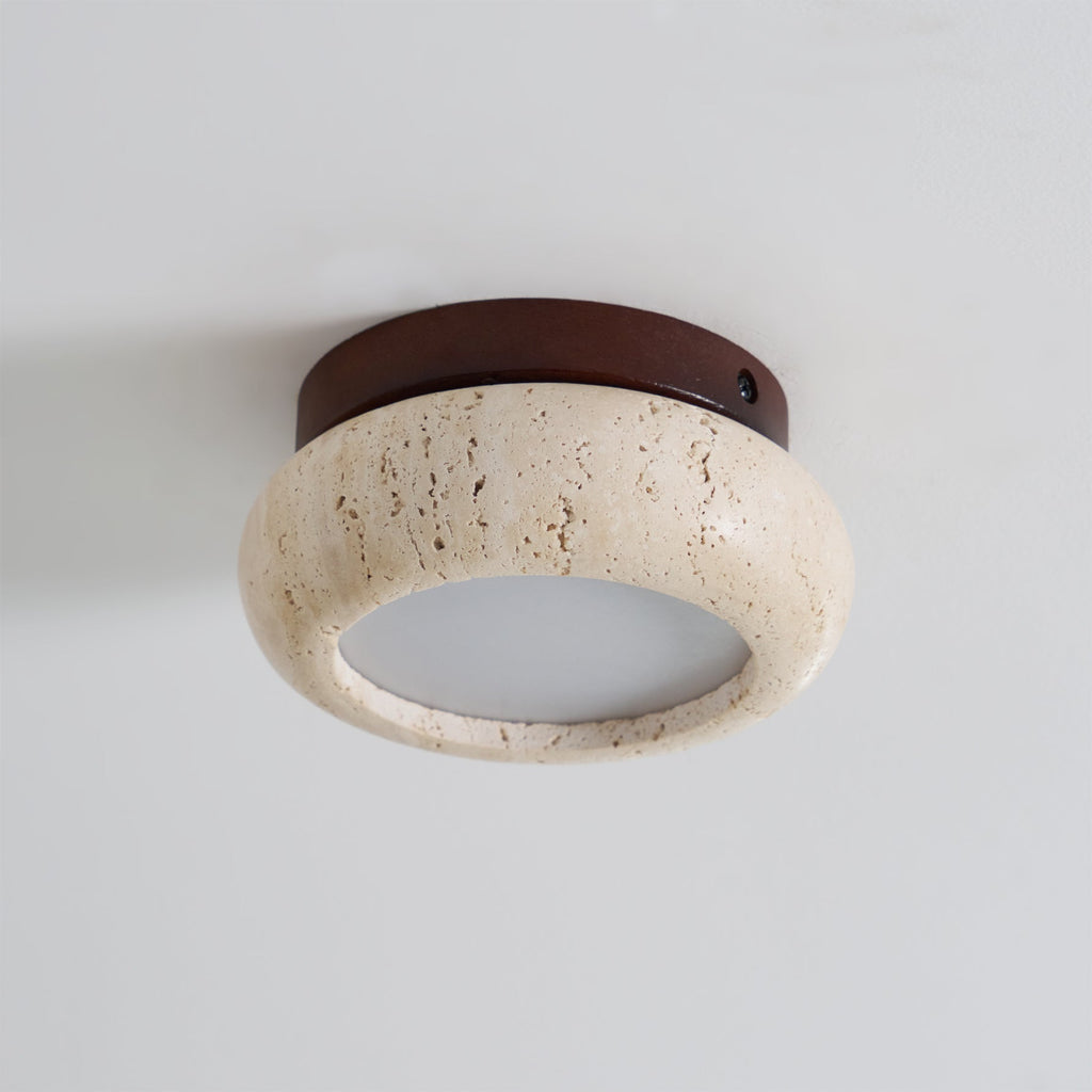 Astra Ceiling Light Mini Donut Travertine | ventumra
