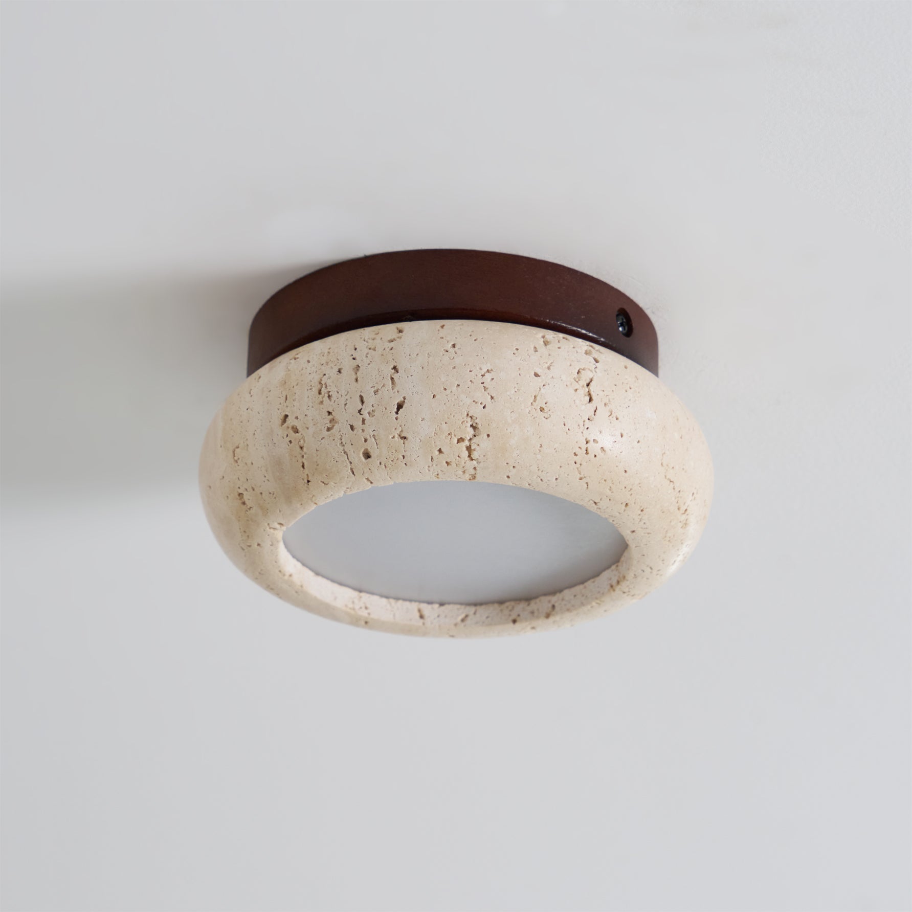 Astra Ceiling Light Mini Donut Travertine | ventumra