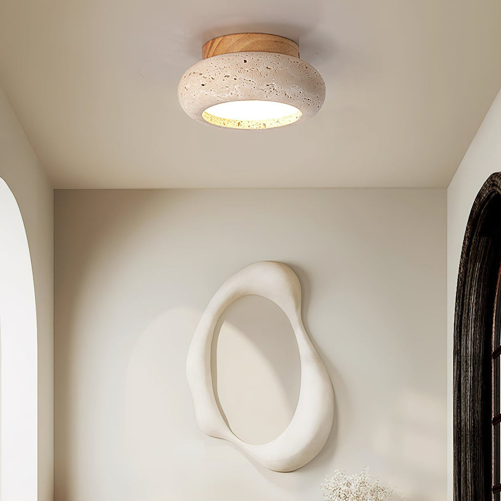 Astra Ceiling Light Mini Donut Travertine | ventumra