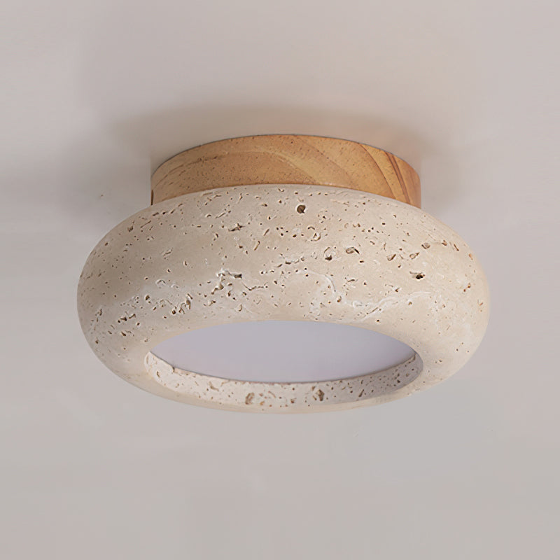 Astra Ceiling Light Mini Donut Travertine | ventumra