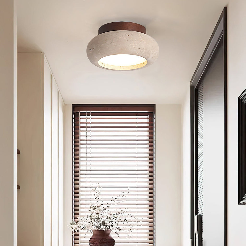 Astra Ceiling Light Mini Donut Travertine | ventumra