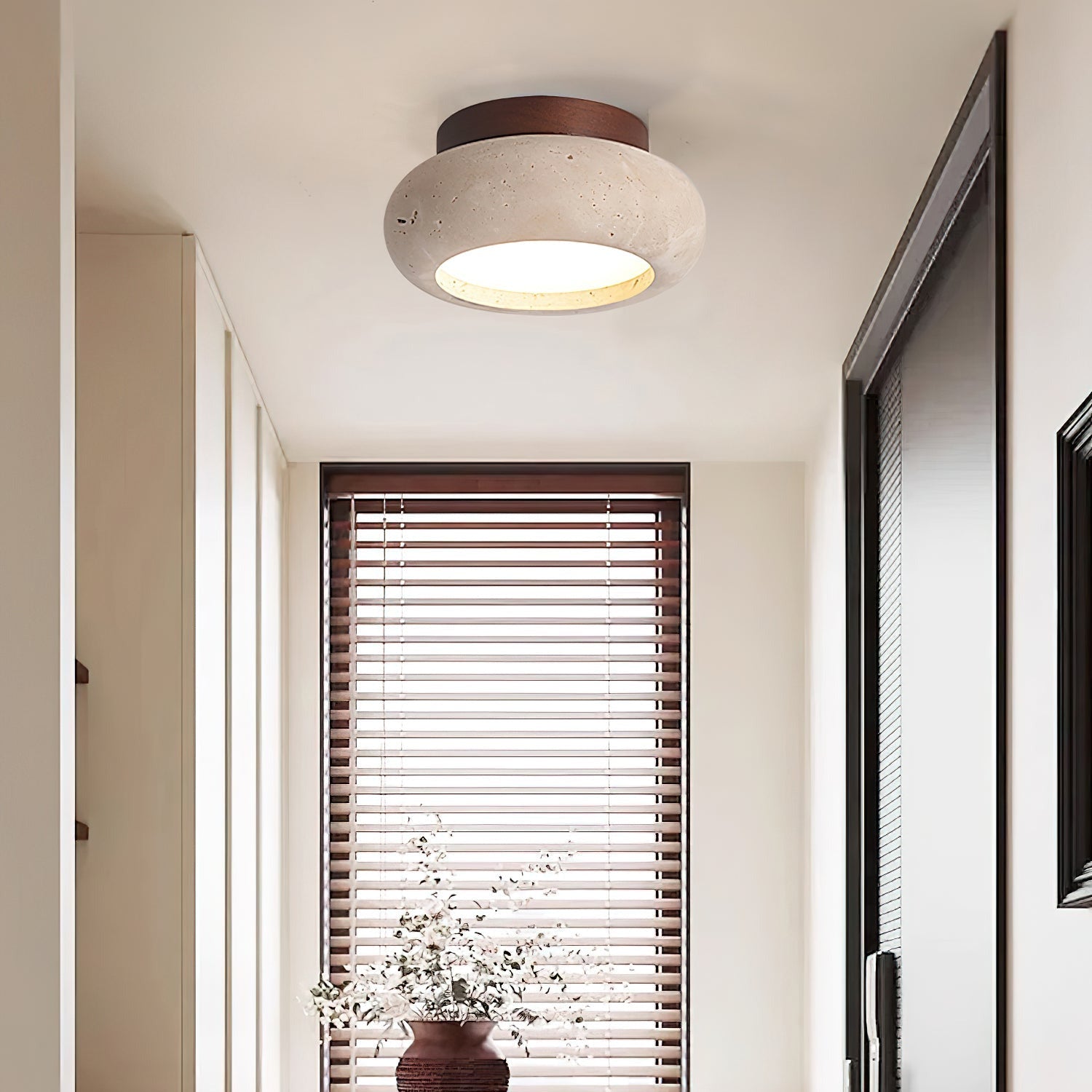 Astra Ceiling Light Mini Donut Travertine | ventumra