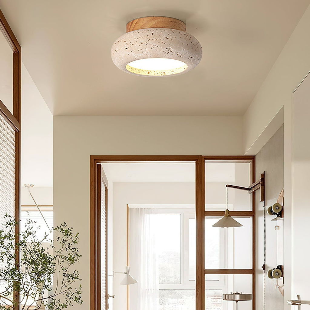 Astra Ceiling Light Mini Donut Travertine | ventumra