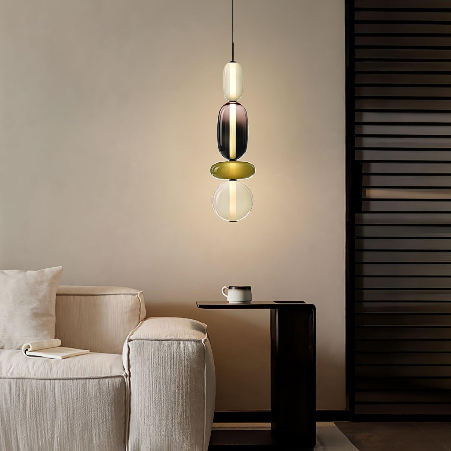 Quorra Prism Glass Pendant Light Colorful Modern LED Fixture