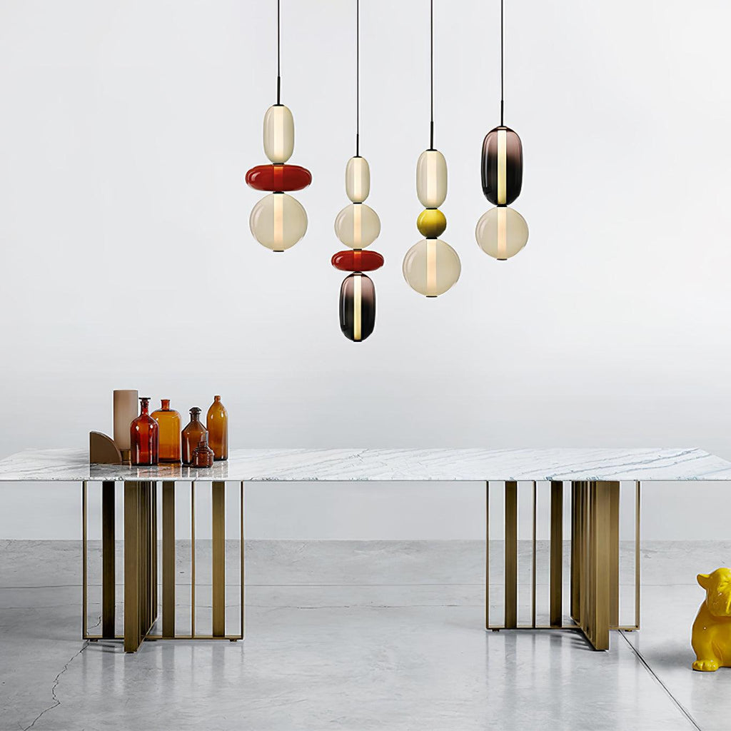 Quorra Prism Glass Pendant Light Colorful Modern LED Fixture