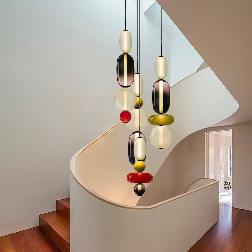 Quorra Prism Glass Pendant Light Colorful Modern LED Fixture