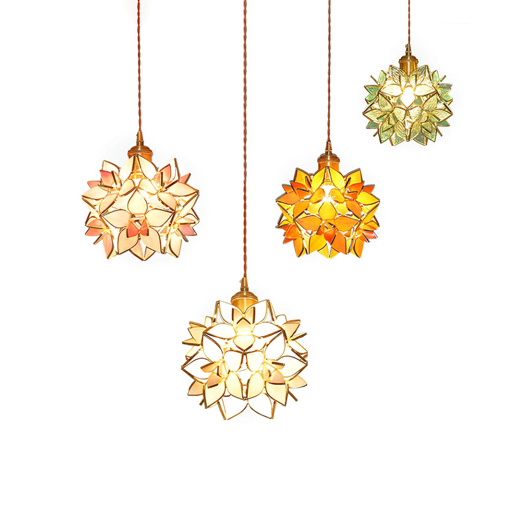 CapizLuxe Pendant Light Handcrafted Ceiling Lamp With Elegant Glow