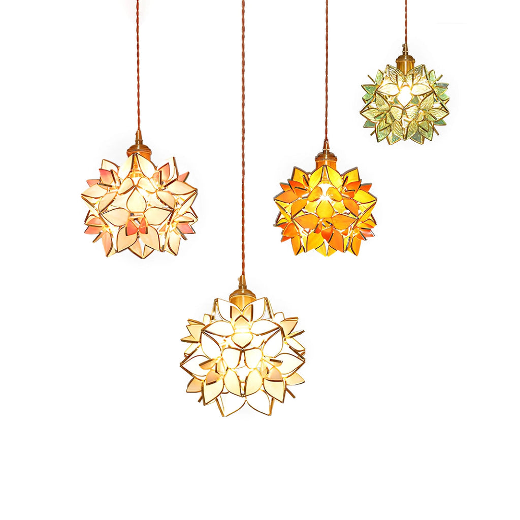 CapizLuxe Pendant Light Handcrafted Ceiling Lamp With Elegant Glow