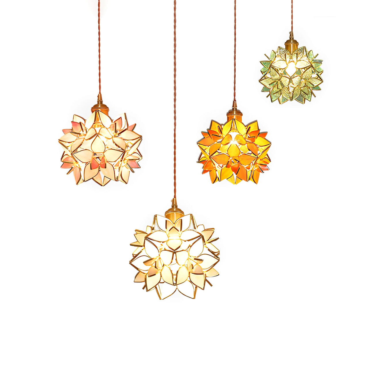 CapizLuxe Pendant Light Handcrafted Ceiling Lamp With Elegant Glow