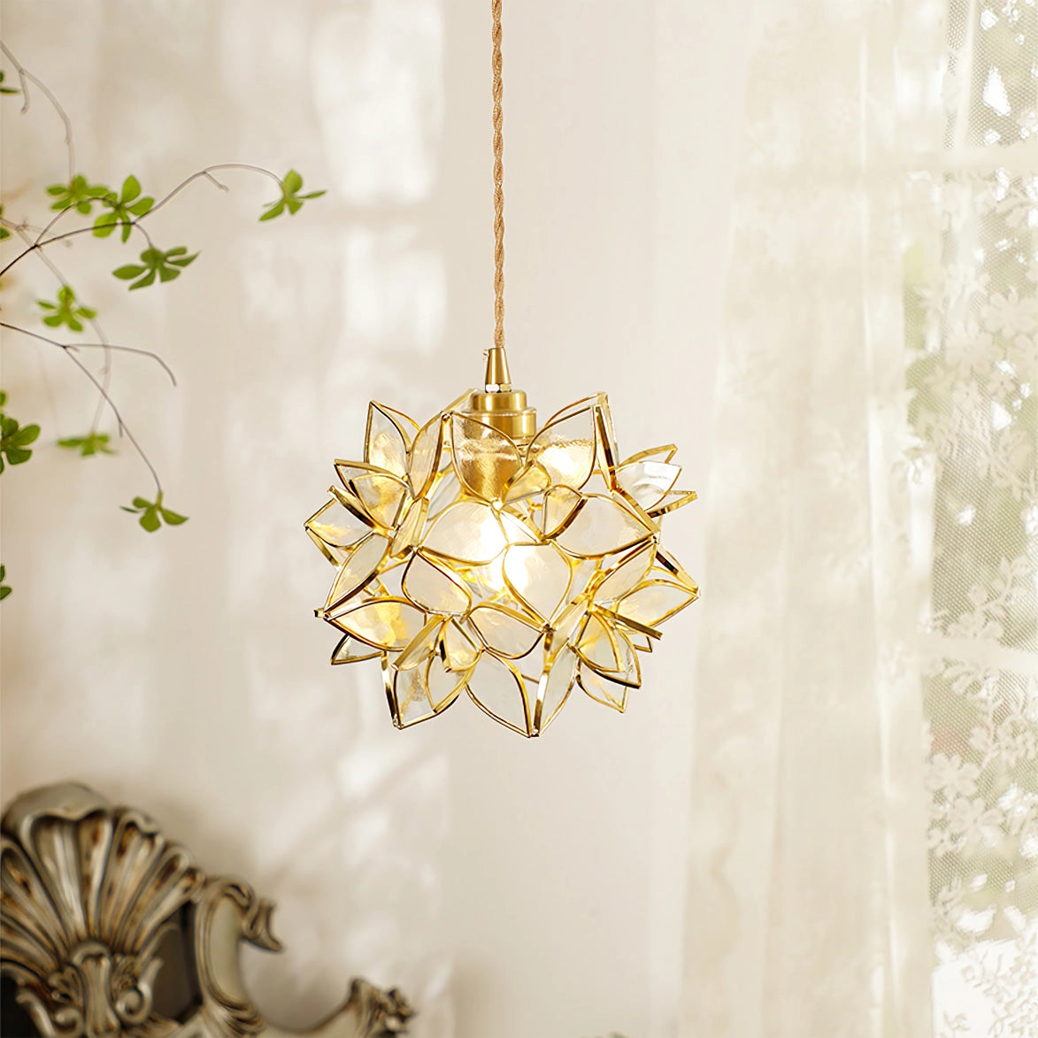 LumaShell Capiz Shell Pendant Light With Refined Elegance