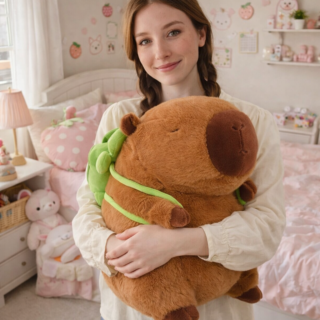 kawaiies-softtoys-plushies-kawaii-plush-The Adorable Capybara Turtle Back Pack Plushies Soft toy 
