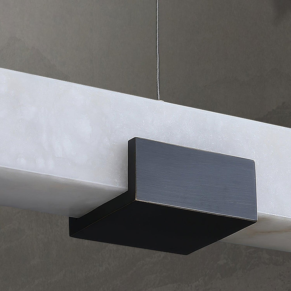 Kaelen Minimalist Alabaster Linear Pendant Light | ventumra
