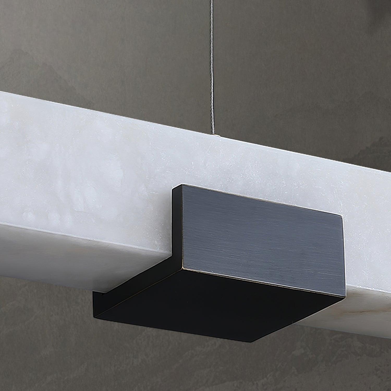 Kaelen Minimalist Alabaster Linear Pendant Light | ventumra