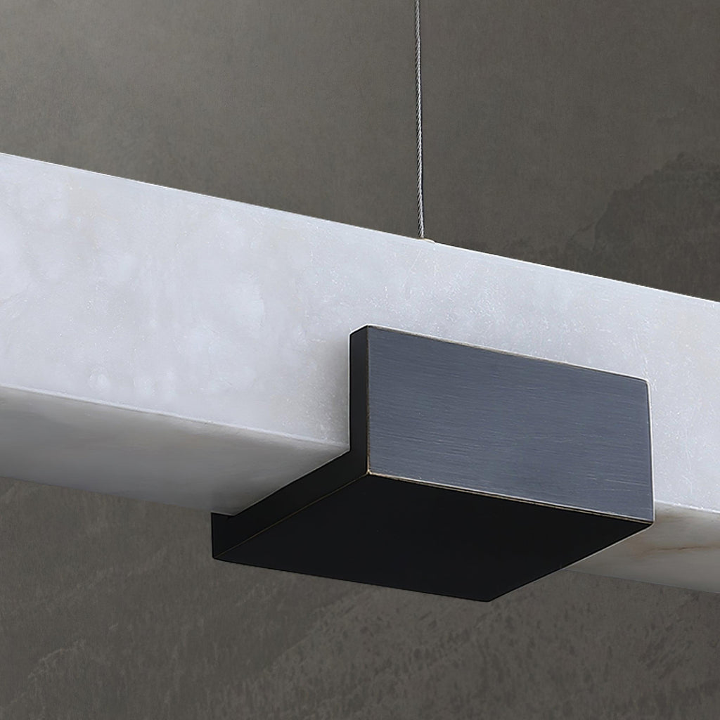 Kaelen Minimalist Alabaster Linear Pendant Light | ventumra
