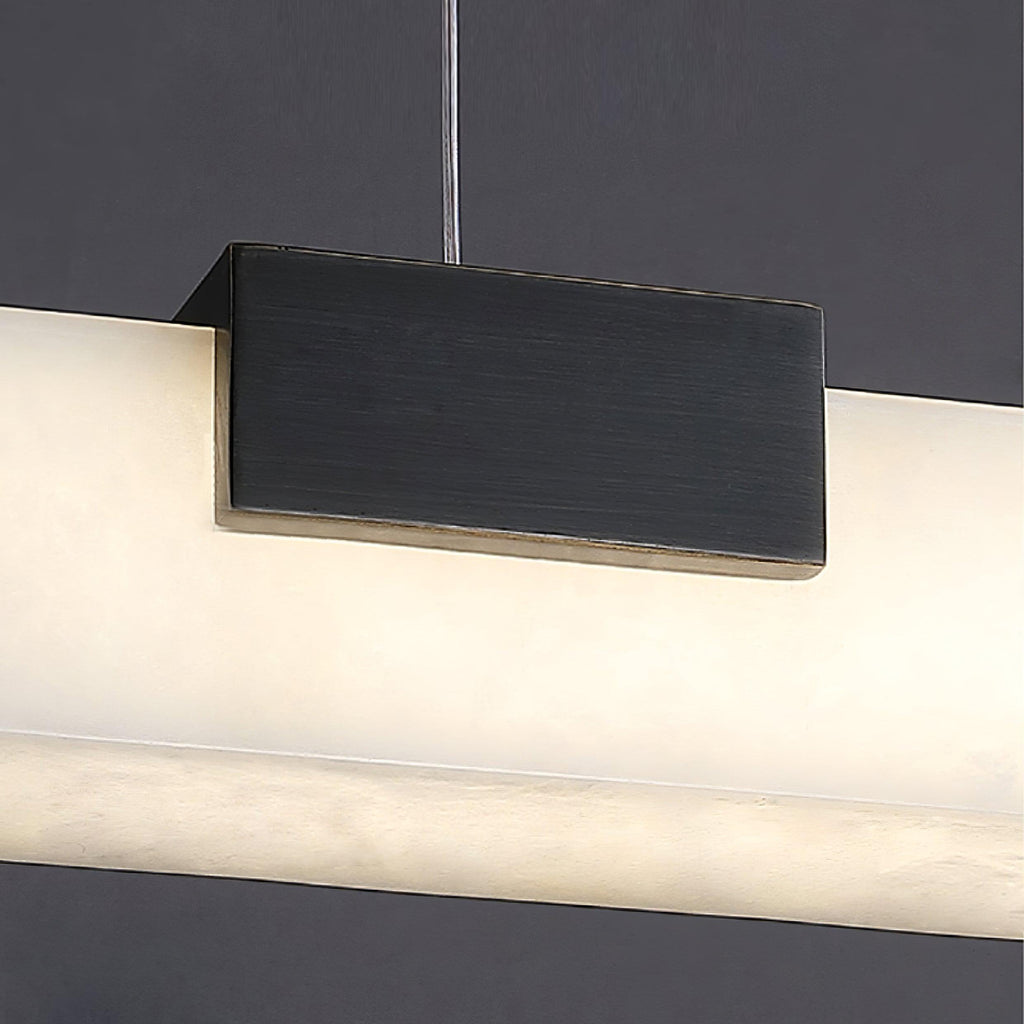 Kaelen Minimalist Alabaster Linear Pendant Light | ventumra