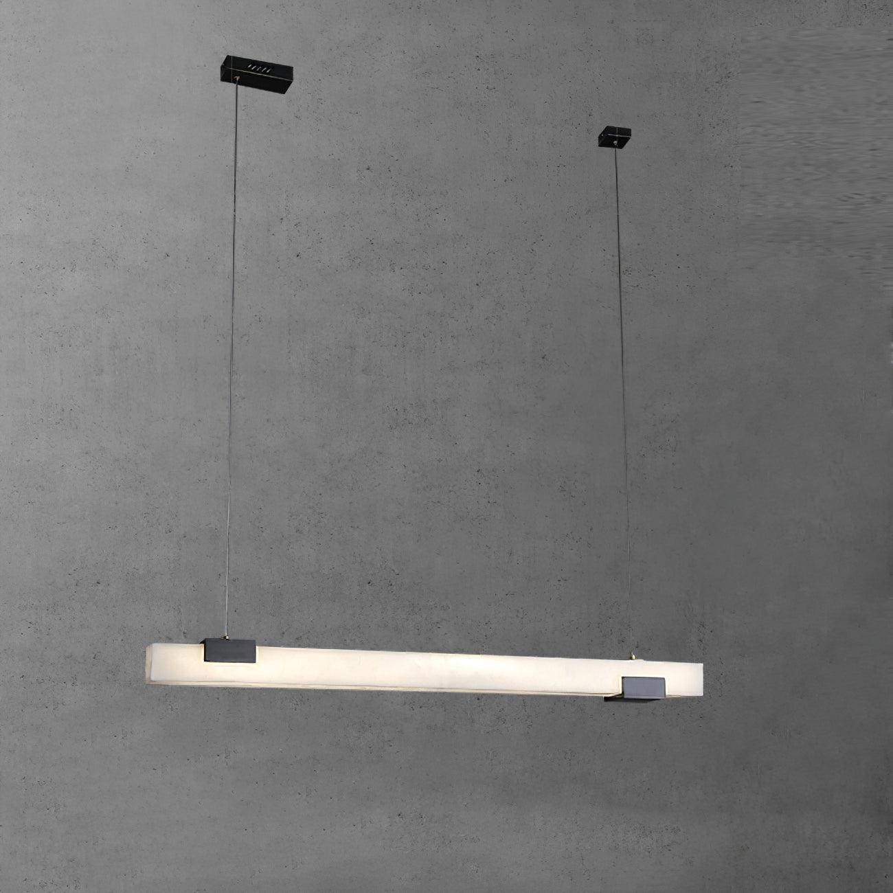 Kaelen Minimalist Alabaster Linear Pendant Light | ventumra