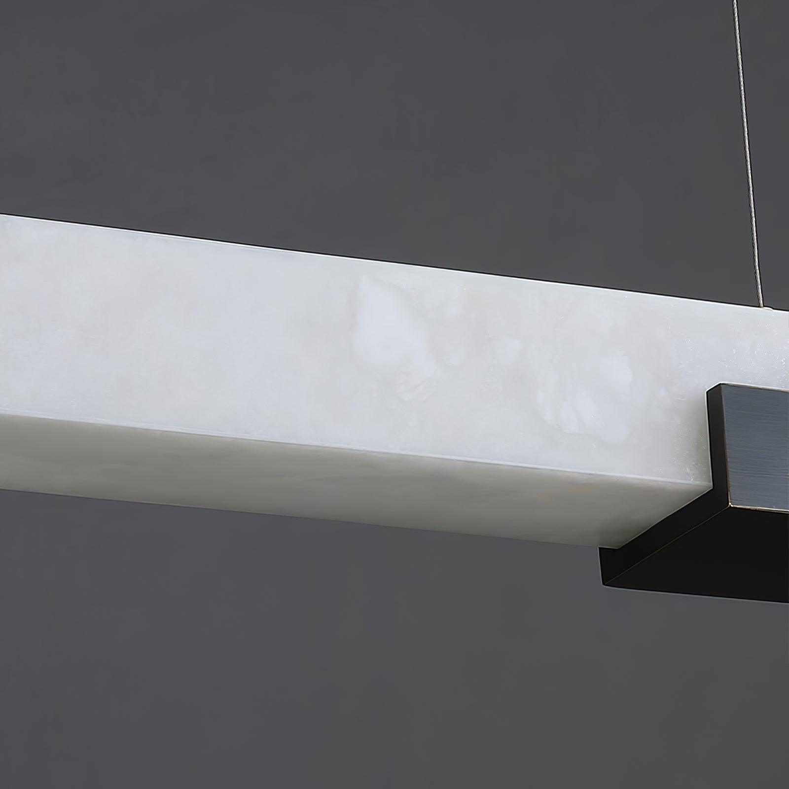 Kaelen Minimalist Alabaster Linear Pendant Light | ventumra