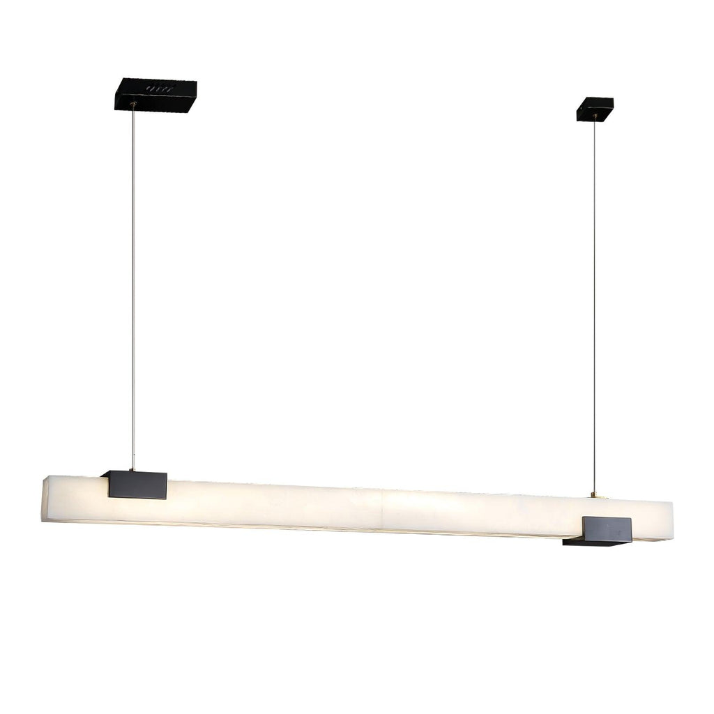 Kaelen Minimalist Alabaster Linear Pendant Light | ventumra