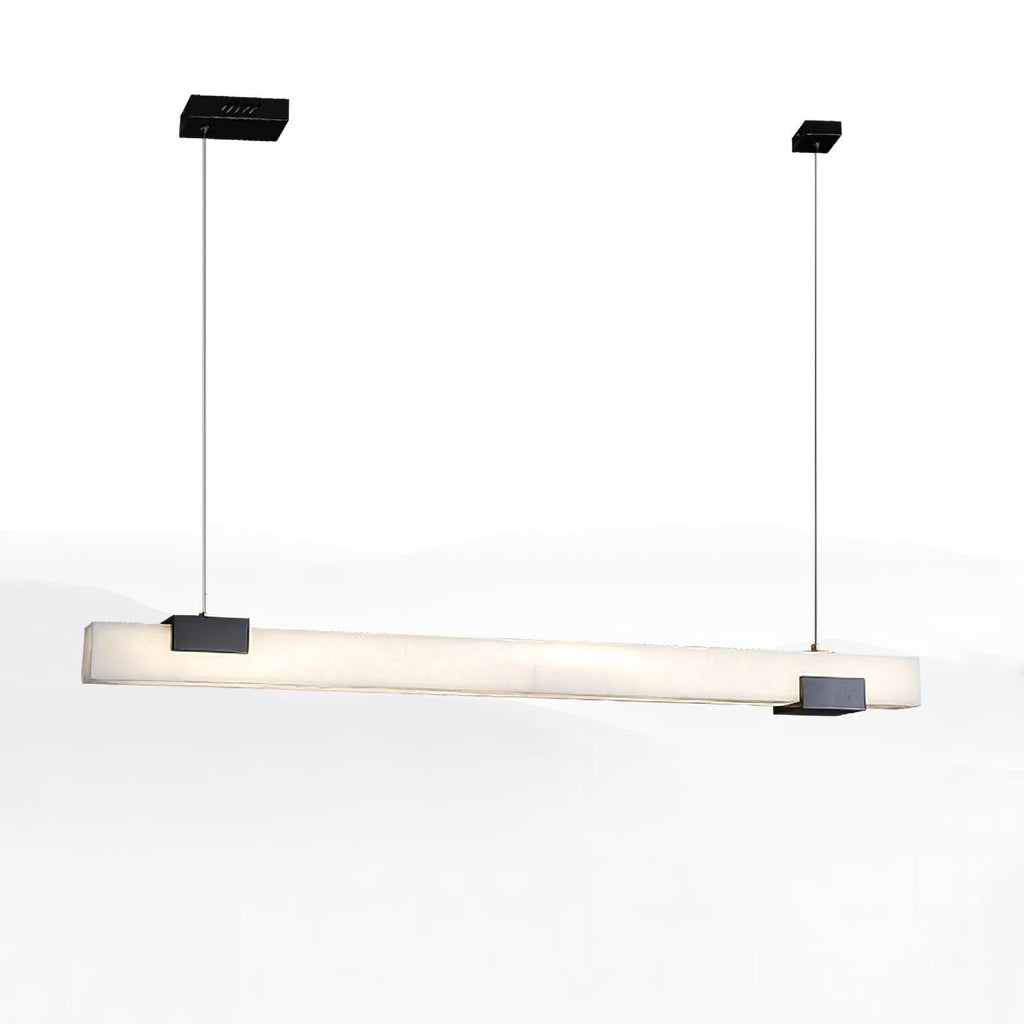 Kaelen Minimalist Alabaster Linear Pendant Light | ventumra