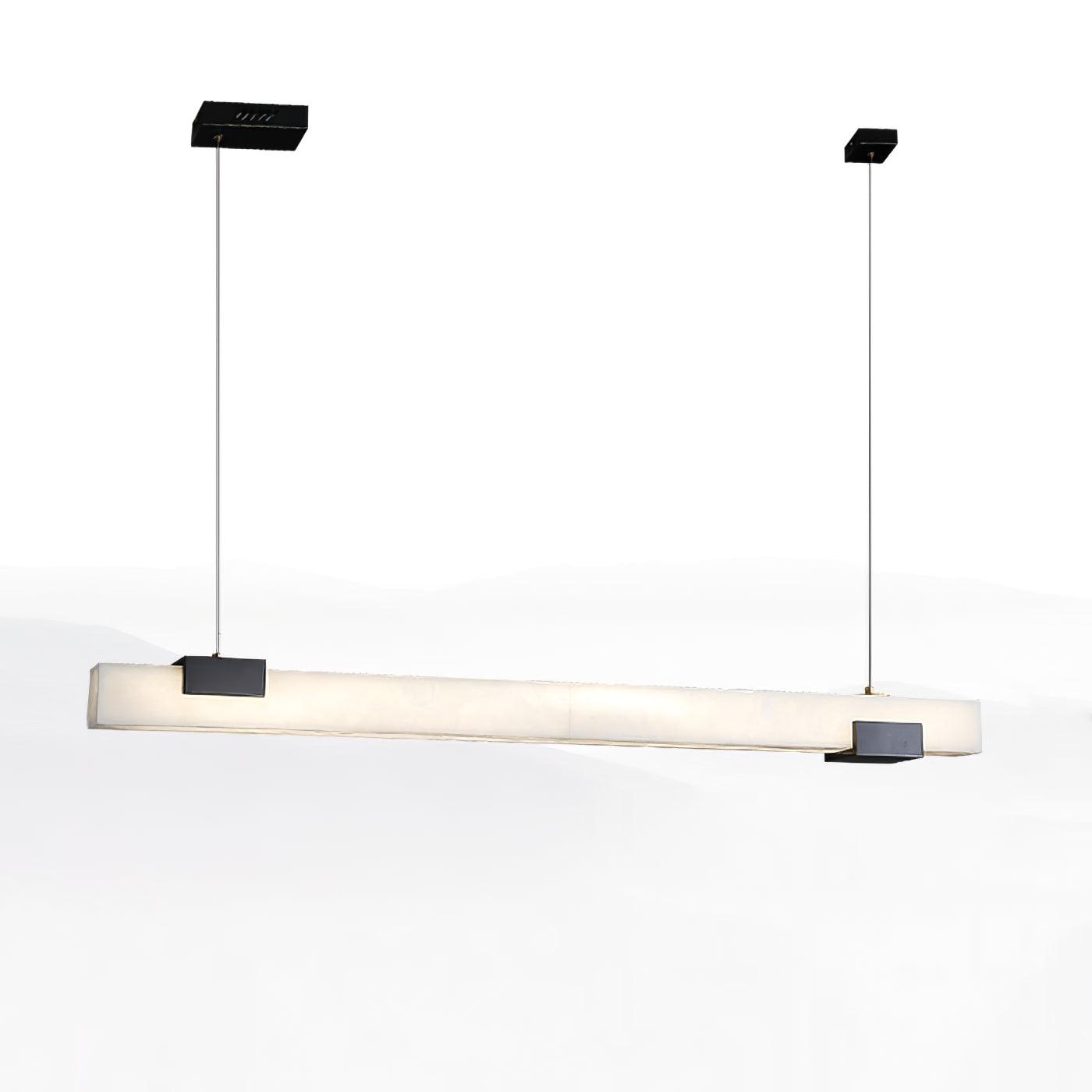 Kaelen Minimalist Alabaster Linear Pendant Light | ventumra
