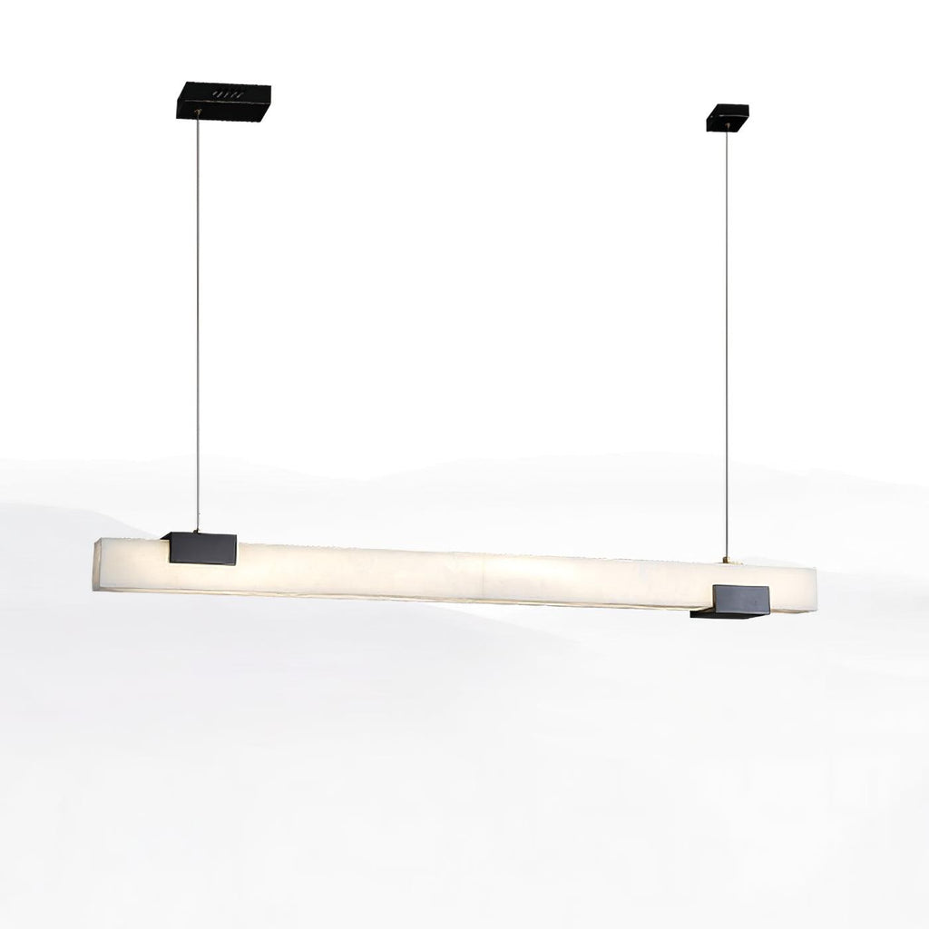 Kaelen Minimalist Alabaster Linear Pendant Light | ventumra