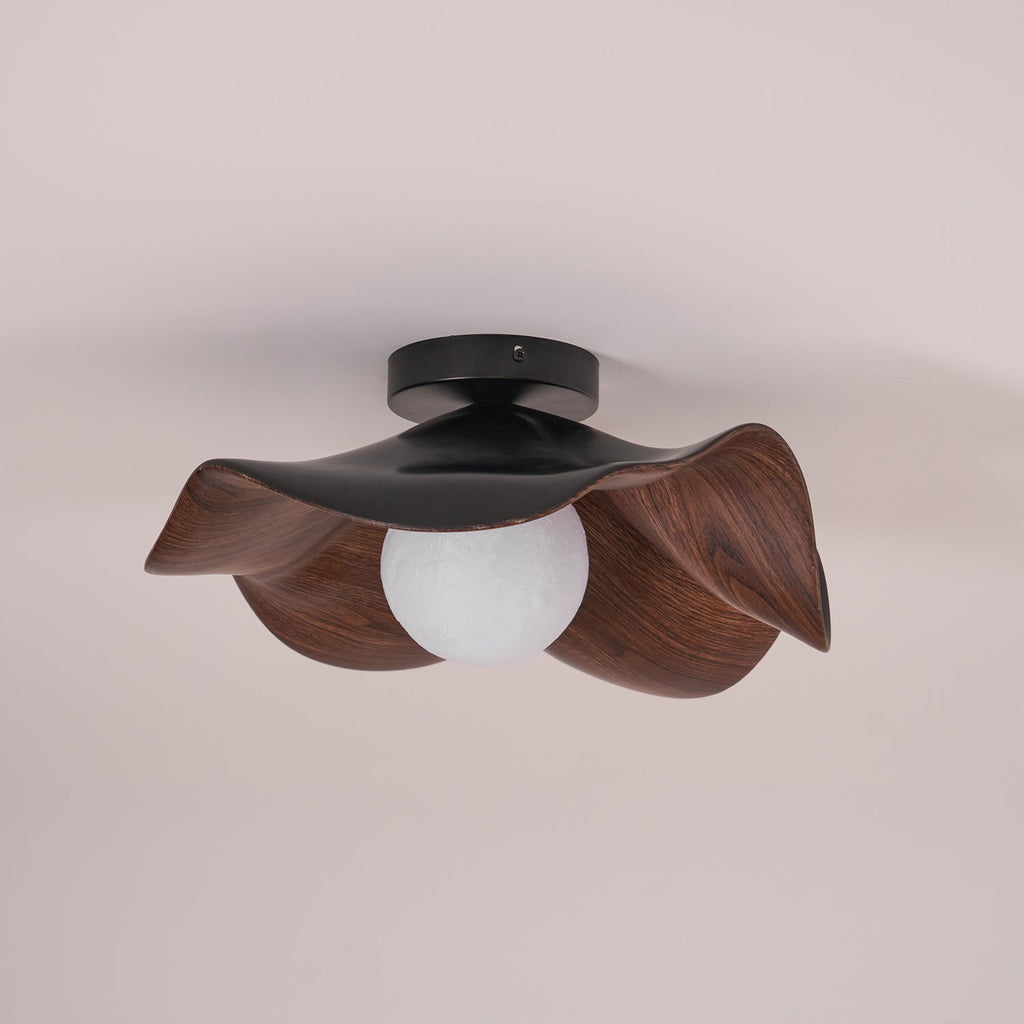 Lanoe Ceiling Light Wood Black&White | ventumra