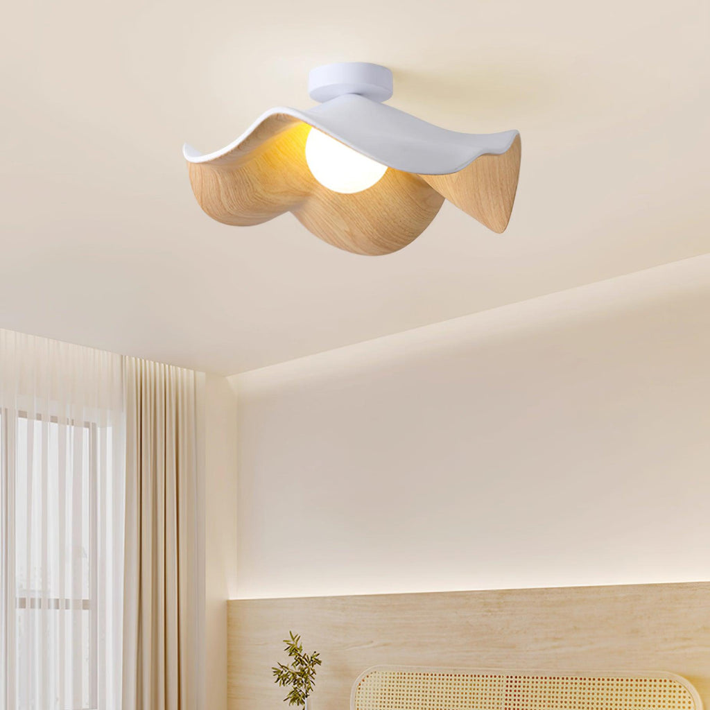 Lanoe Ceiling Light Wood Black&White | ventumra