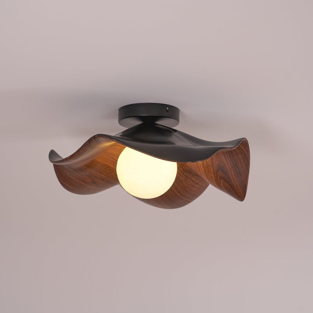 Lanoe Ceiling Light Wood Black&White | ventumra
