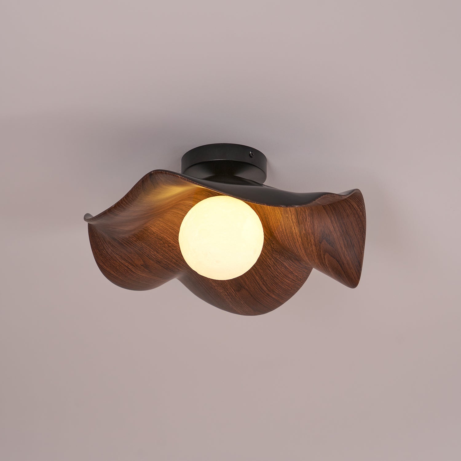 Lanoe Ceiling Light Wood Black&White | ventumra