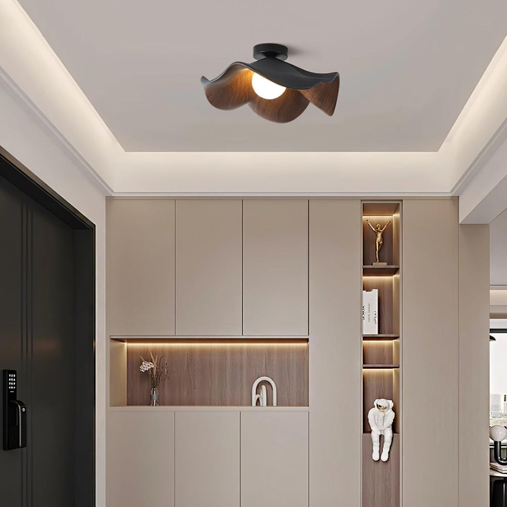 Lanoe Ceiling Light Wood Black&White | ventumra