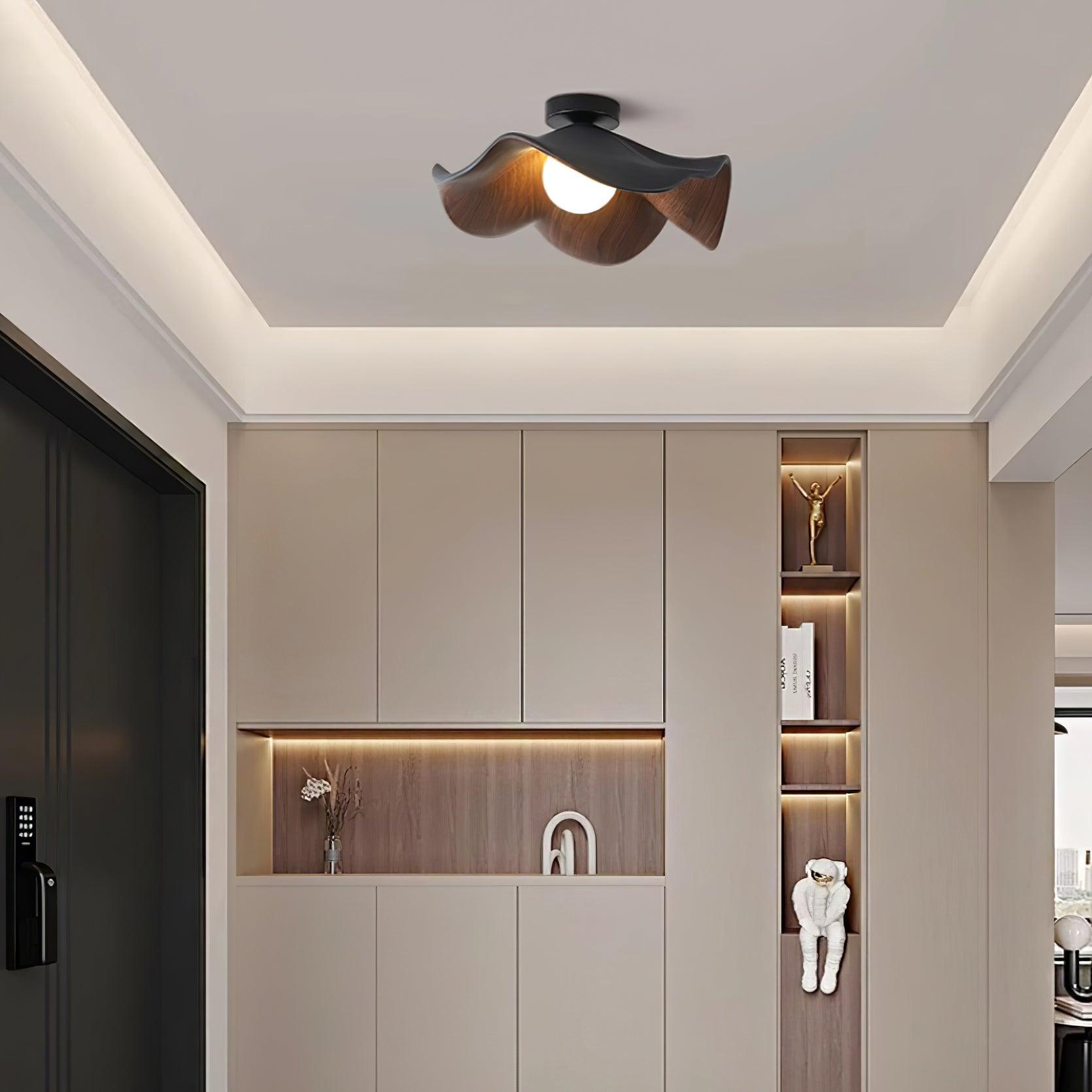 Lanoe Ceiling Light Wood Black&White | ventumra