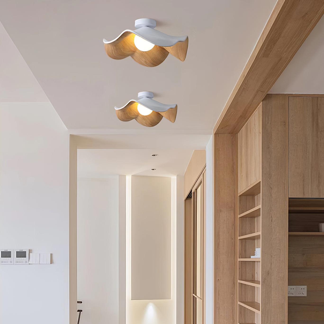 Lanoe Ceiling Light Wood Black&White | ventumra