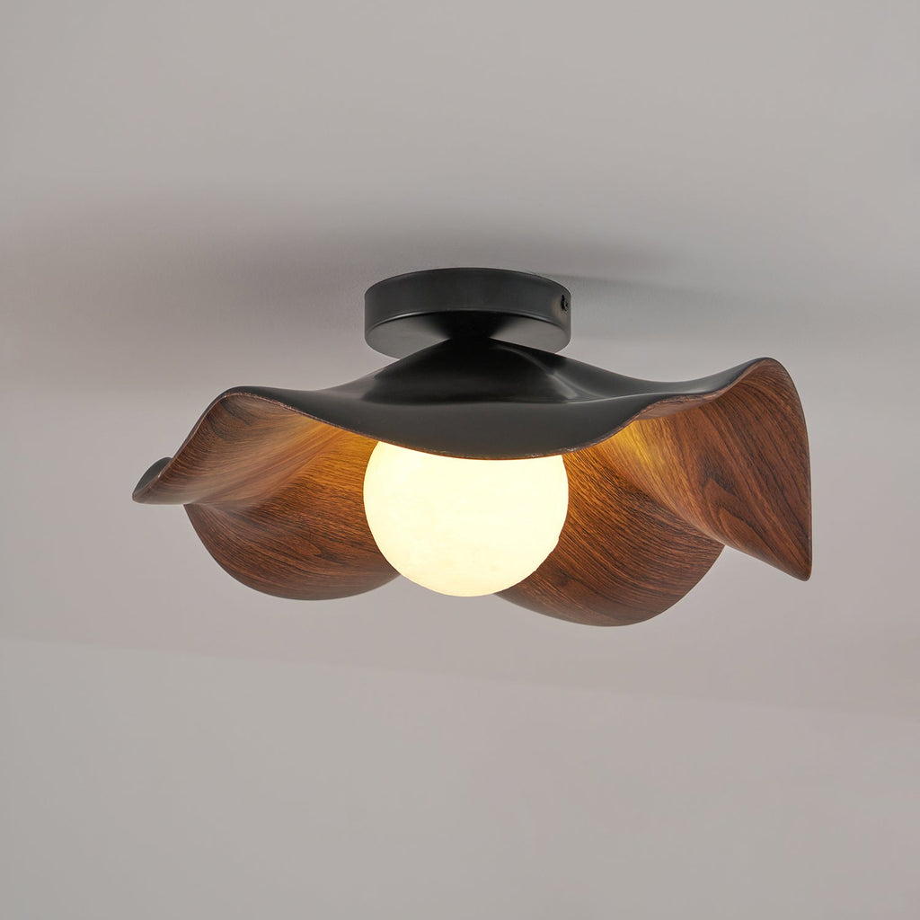 Lanoe Ceiling Light Wood Black&White | ventumra