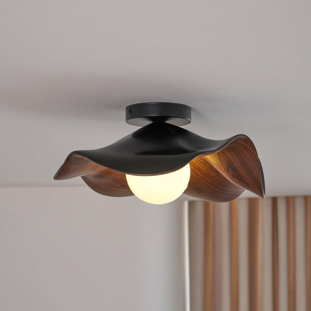 Lanoe Ceiling Light Wood Black&White | ventumra