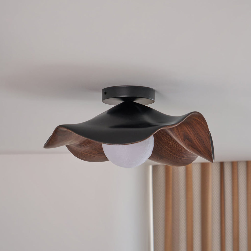Lanoe Ceiling Light Wood Black&White | ventumra